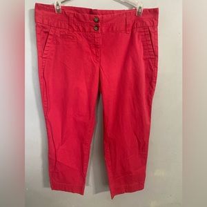 Lands End Pink Cropped Pants Size 14